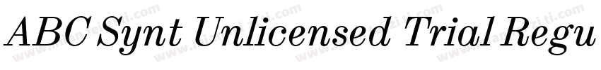 ABC Synt Unlicensed Trial Regular字体转换